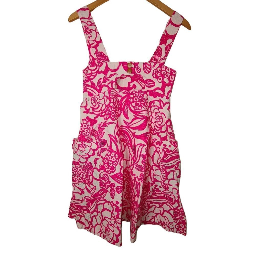 Vanessa Virginia‎ Anthropologie Pink White Jacquard Floral Sleeveless Dress 0 - Picture 7 of 10